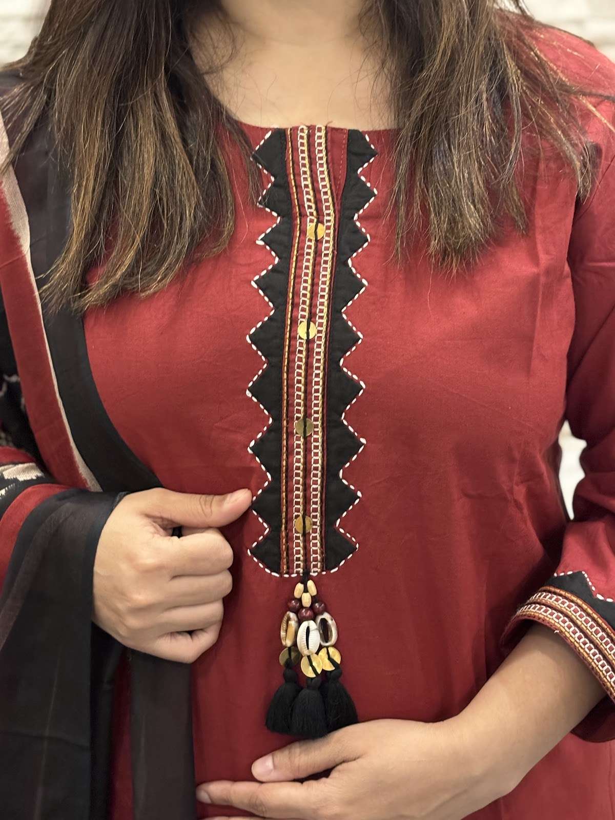 pure-cotton-a-line-suit-set-with-ikkat-print-mul-cotton-dupatta-maroon-2