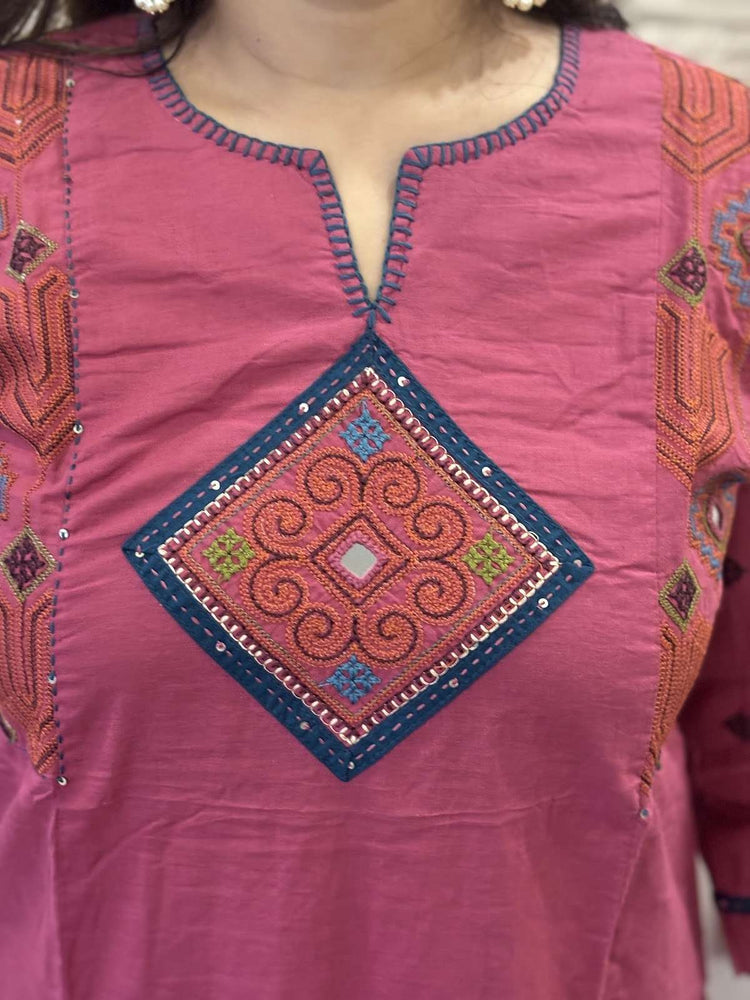 pure-cotton-a-line-suit-set-with-mirror-work-embroidery-at-front-back-pink-2