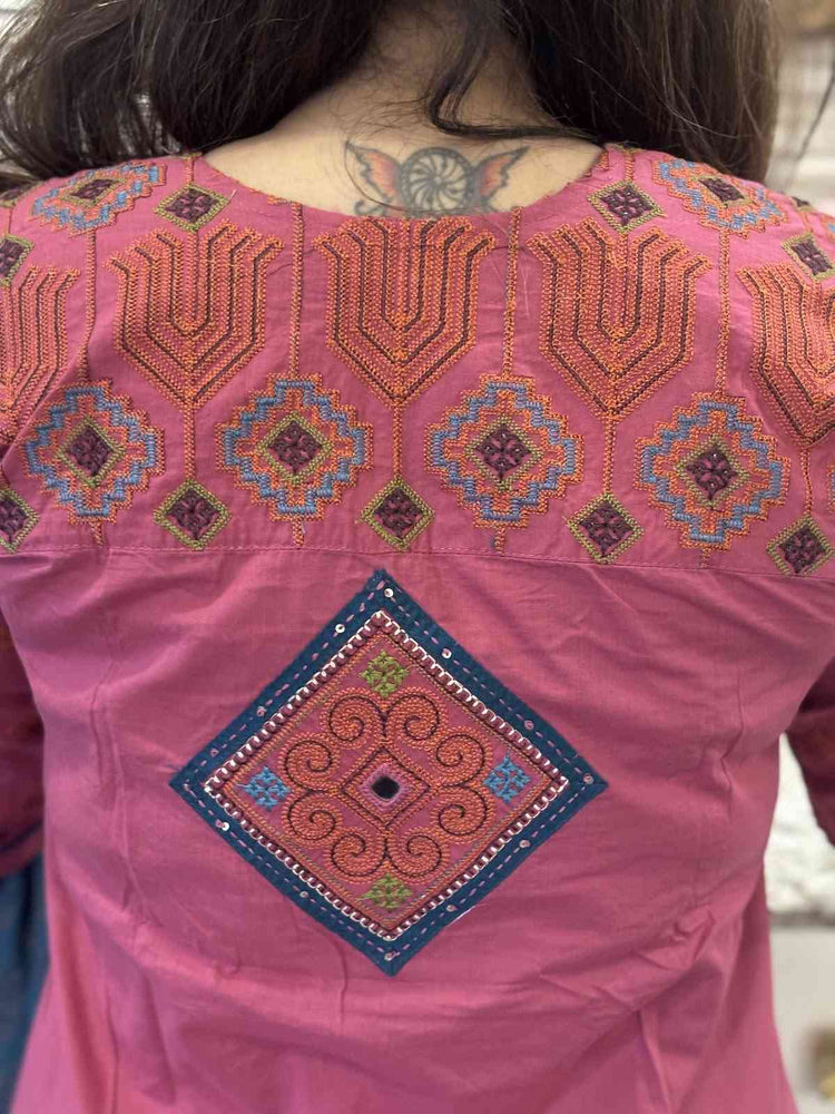 pure-cotton-a-line-suit-set-with-mirror-work-embroidery-at-front-back-pink-4