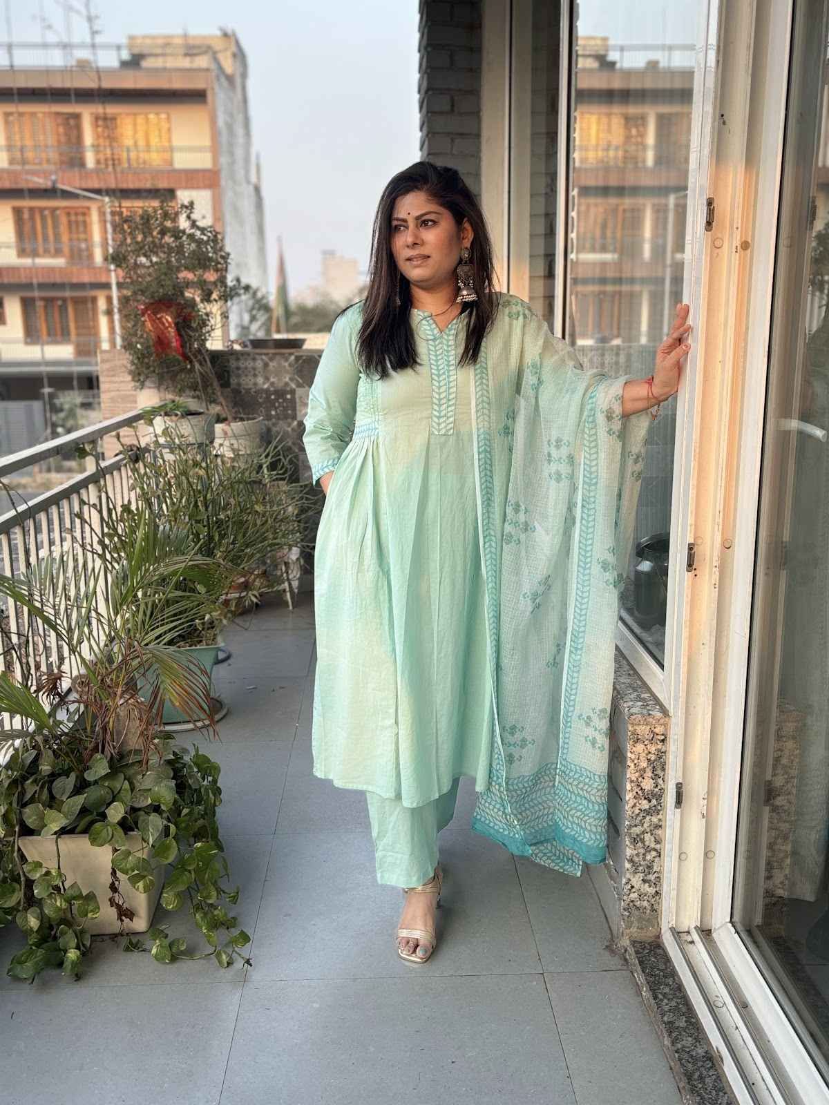 pure-cotton-a-line-suit-set-with-pockets-paired-with-hand-block-soft-kota-cotton-dupatta-sea-green-2