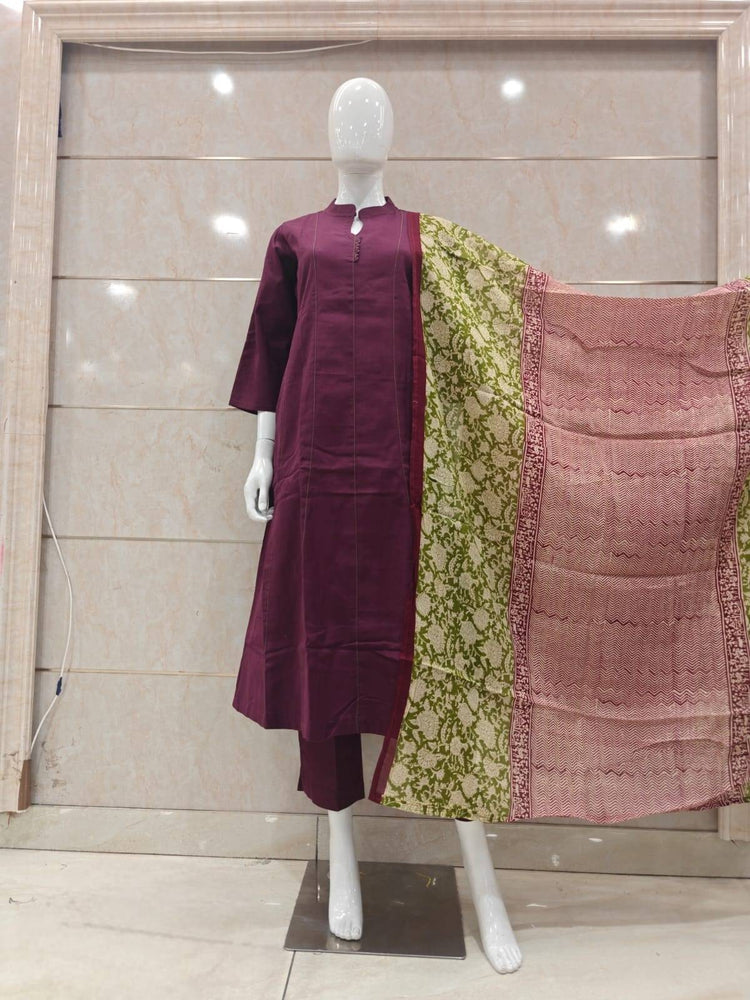 pure-cotton-a-line-suit-set-with-print-contrast-dupatta-wine-1