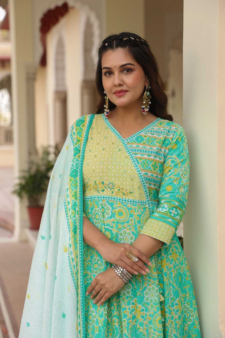 pure-cotton-angrakha-style-embroidered-anarkali-green-3