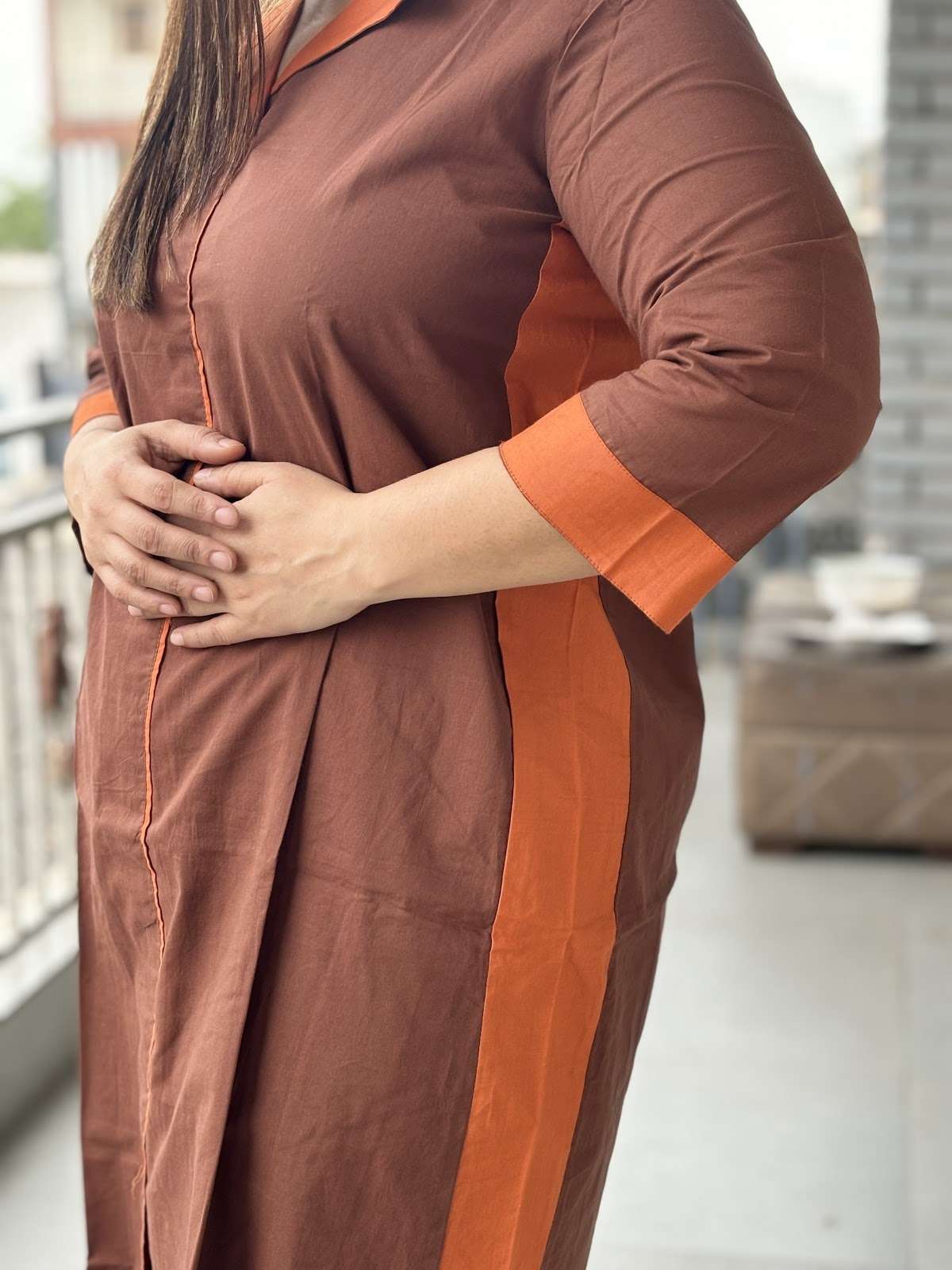 pure-cotton-apple-cut-block-pant-set-brown-3