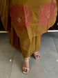 pure-cotton-appliquÃ©-work-embroidered-suit-set-paired-with-mul-cotton-hand-brush-paint-dupatta-mustard-brown-4