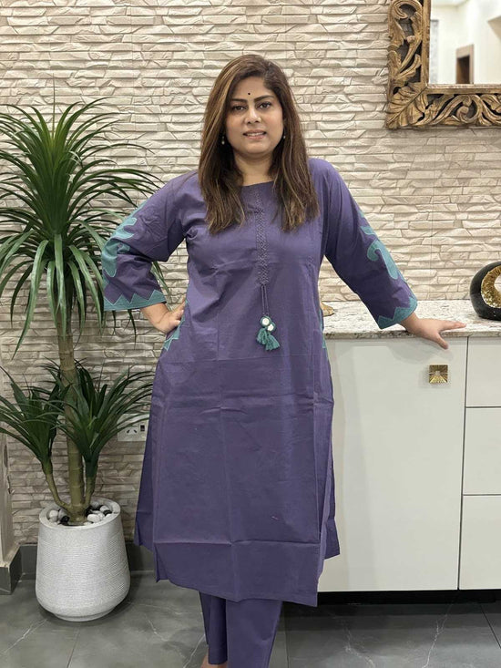 pure-cotton-applique-work-a-line-pant-set-with-applique-work-pockets-lavender-1