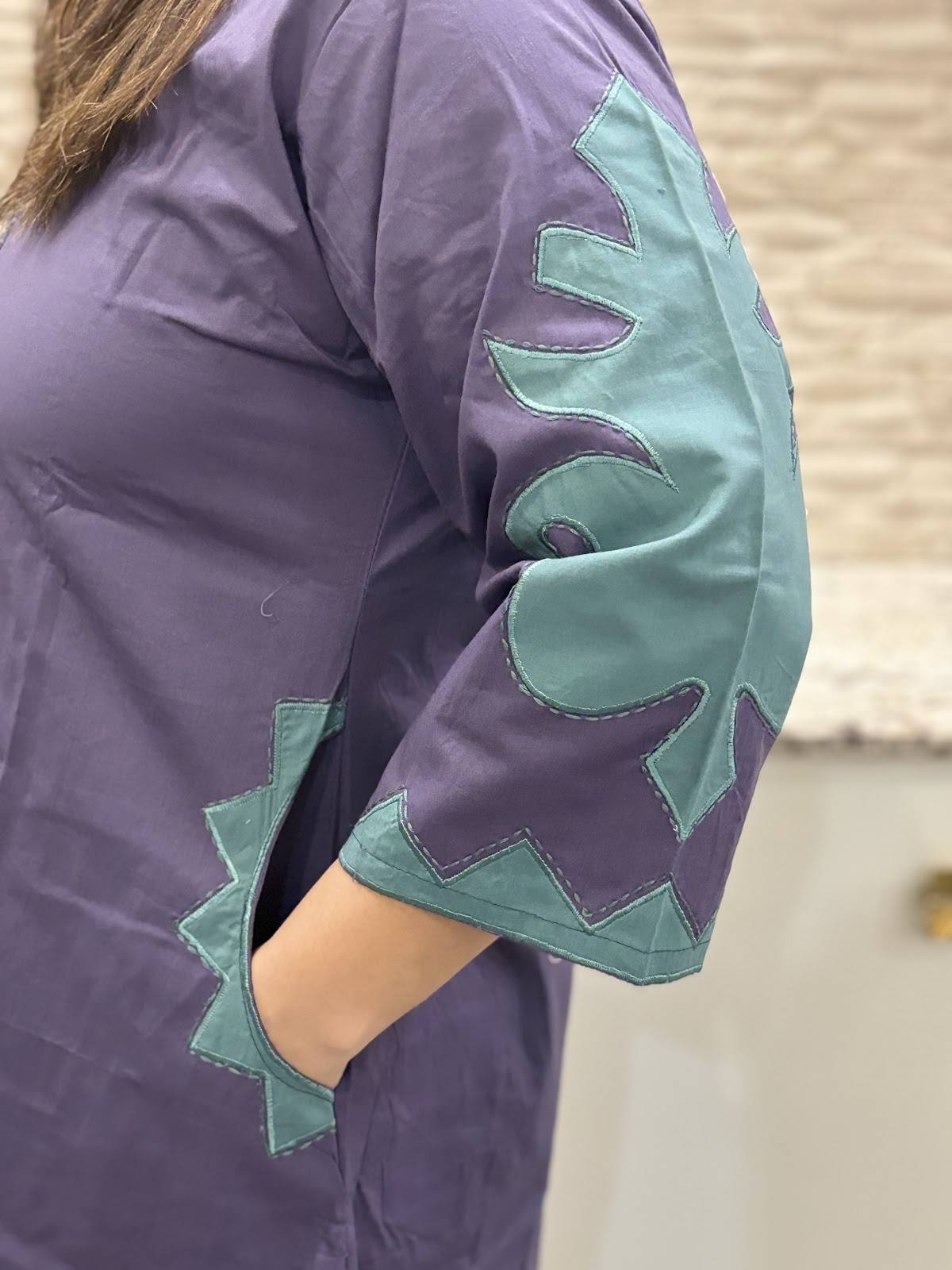 pure-cotton-applique-work-a-line-pant-set-with-applique-work-pockets-lavender-3