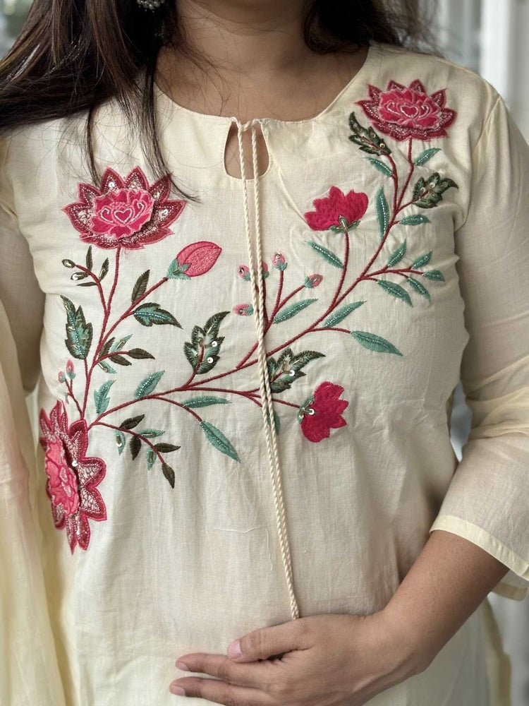 pure-cotton-applique-work-straight-fit-suit-set-with-mul-cotton-lining-off-white-2