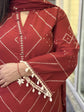 pure-cotton-bandhni-print-hand-embroidered-suit-set-with-bell-sleeves-shell-detailing-paired-with-farshi-salwar-maroon-3