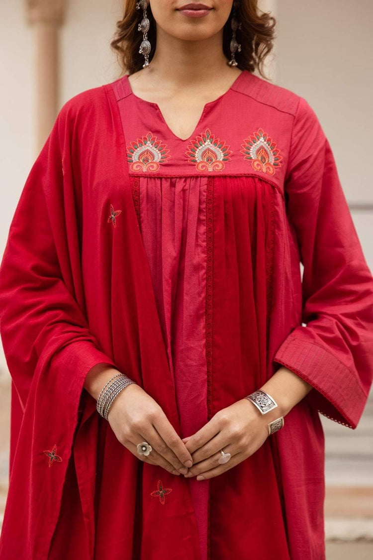 pure-cotton-block-a--line-embroidered-suit-set-pinkish-red-4