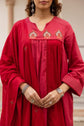 pure-cotton-block-a--line-embroidered-suit-set-pinkish-red-4