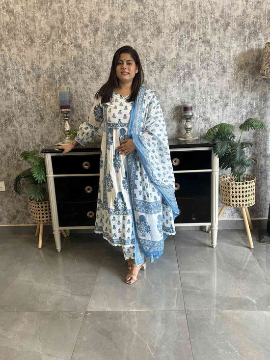 pure-cotton-block-print-a-line-embroidered-suit-set-with-lace-detailing-blue-1