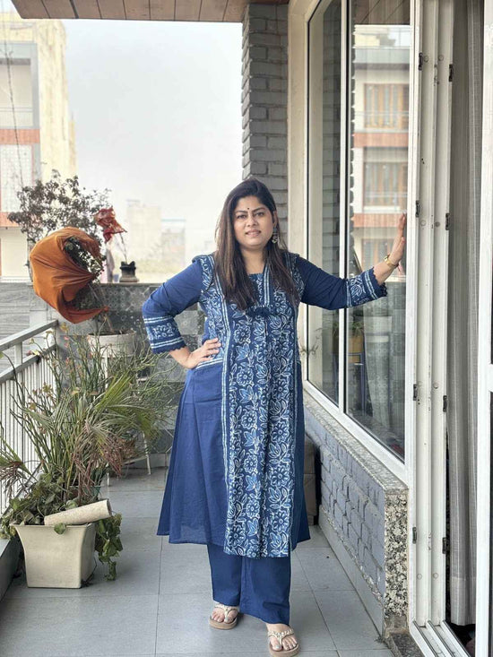 pure-cotton-dabu-print-a-line-pant-set-blue-1