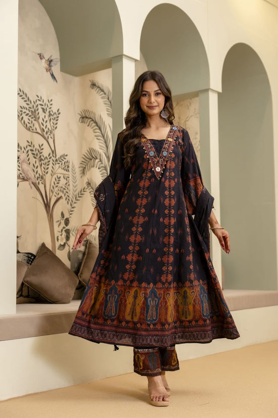 pure-cotton-digital-print-embroidered-anarkali-suit-set-black-1
