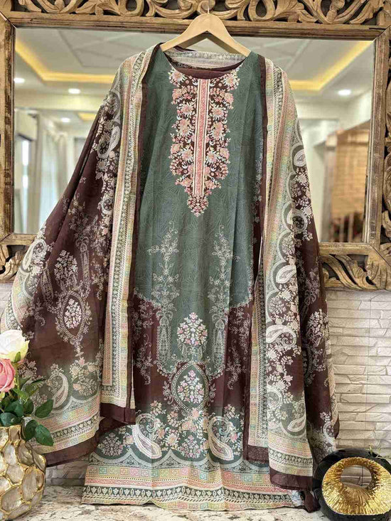 pure-cotton-digital-print-suit-set-olive-green-1