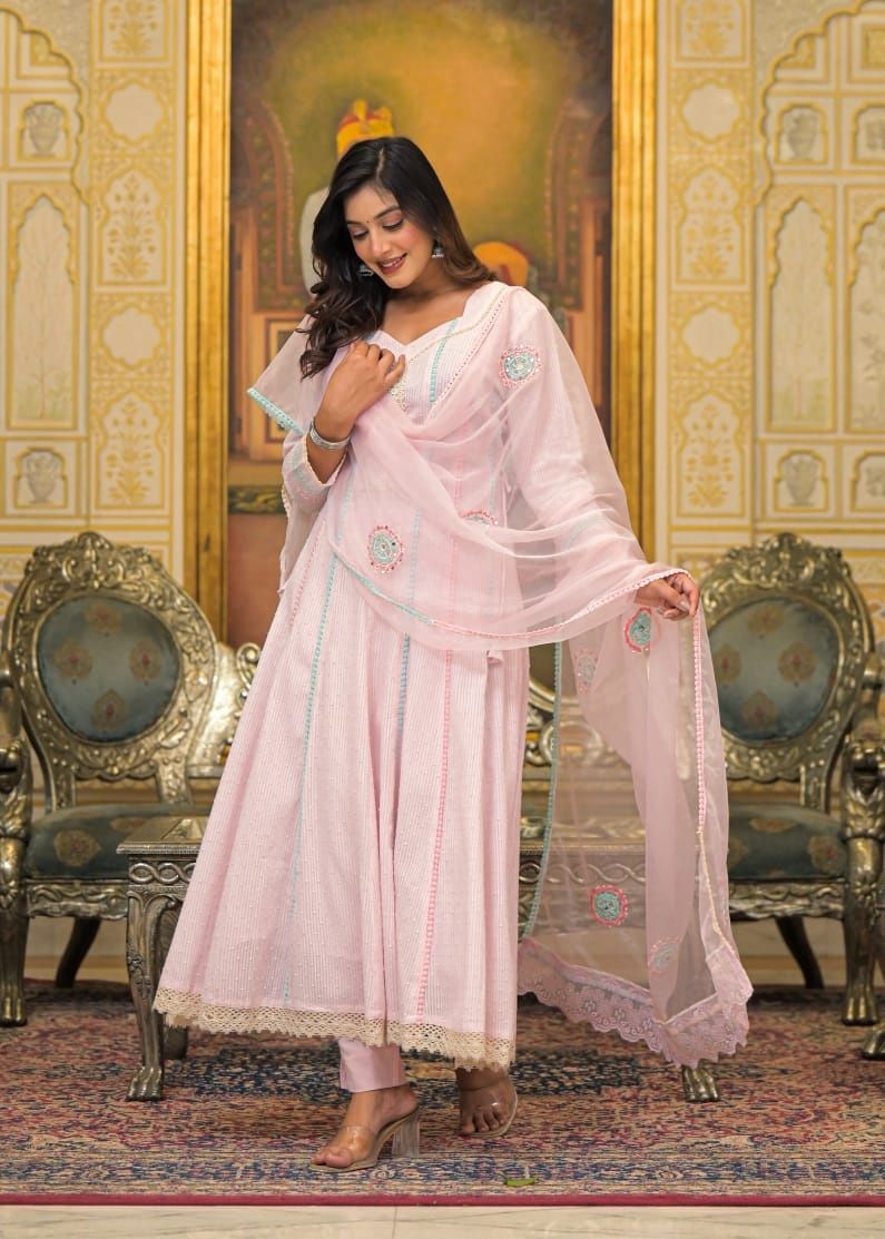 pure-cotton-dobby-lace-work-anarkali-with-cotton-inner-paired-with-hand-embroidered-mirror-work-organza-dupatta-baby-pink-4