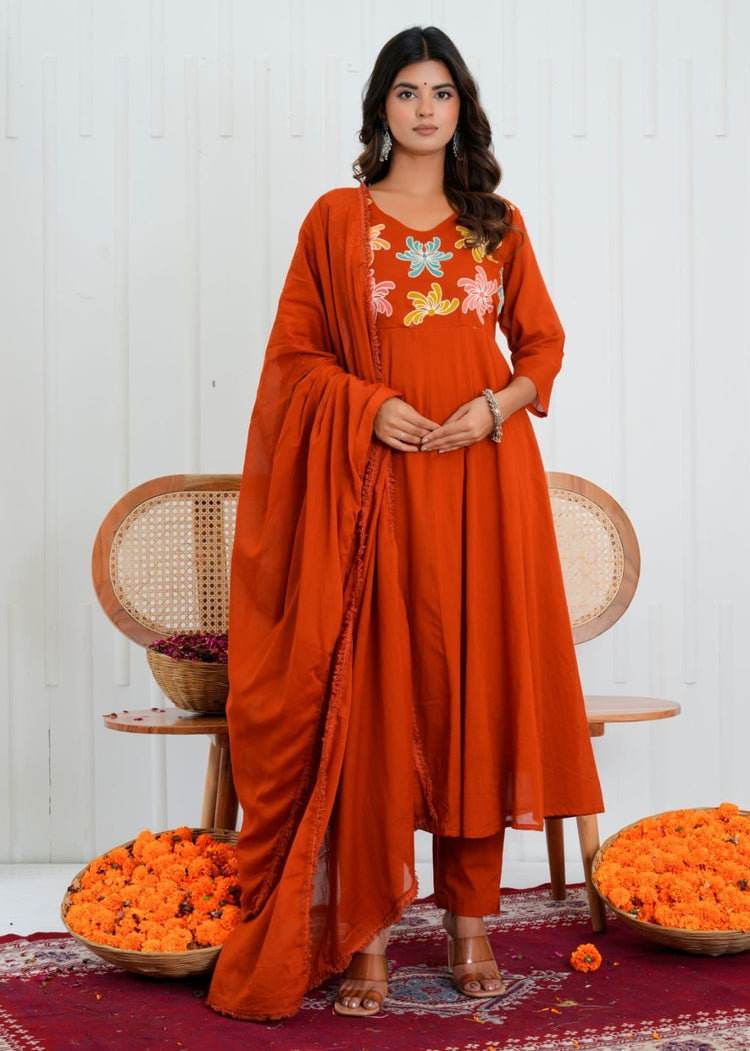 pure-cotton-embroidered-anarkali-rust-1