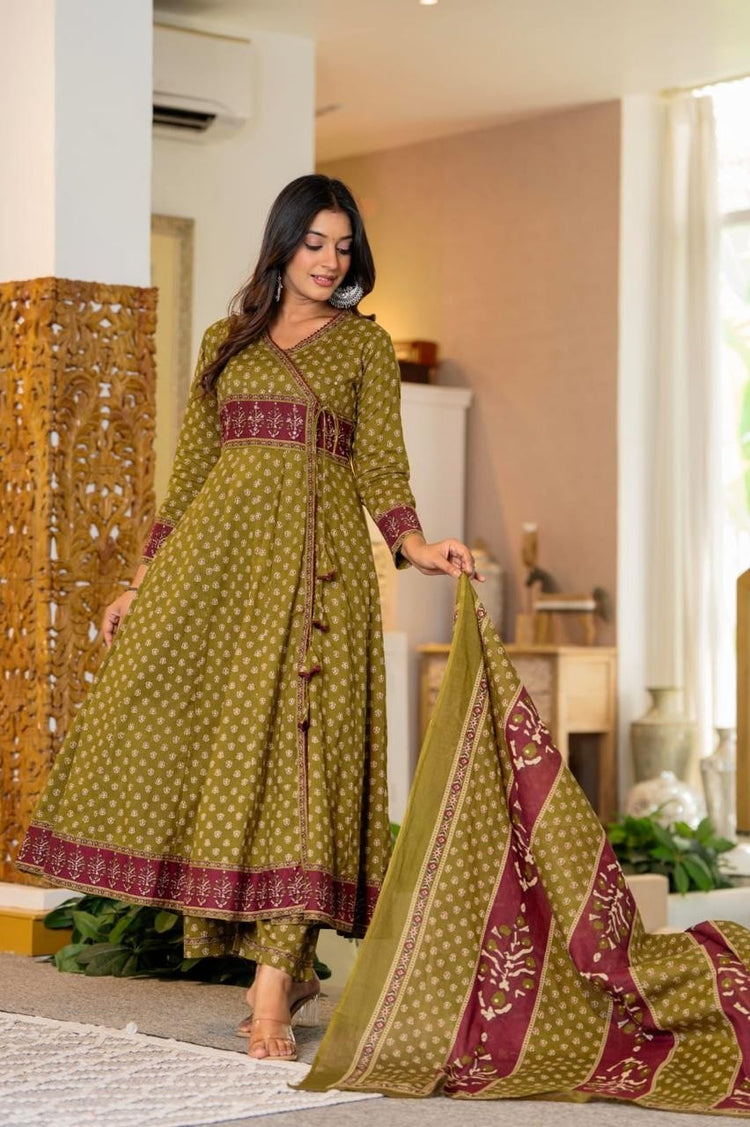 pure-cotton-embroidered-angrakha-neck-anarkali-mehendi-green-1