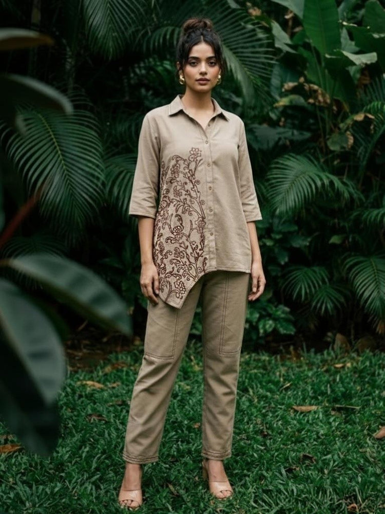 pure-cotton-embroidered-co-ord-set-brown-1