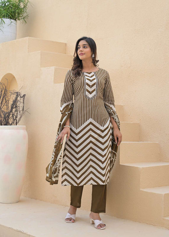 pure-cotton-embroidered-suit-set-brown-1