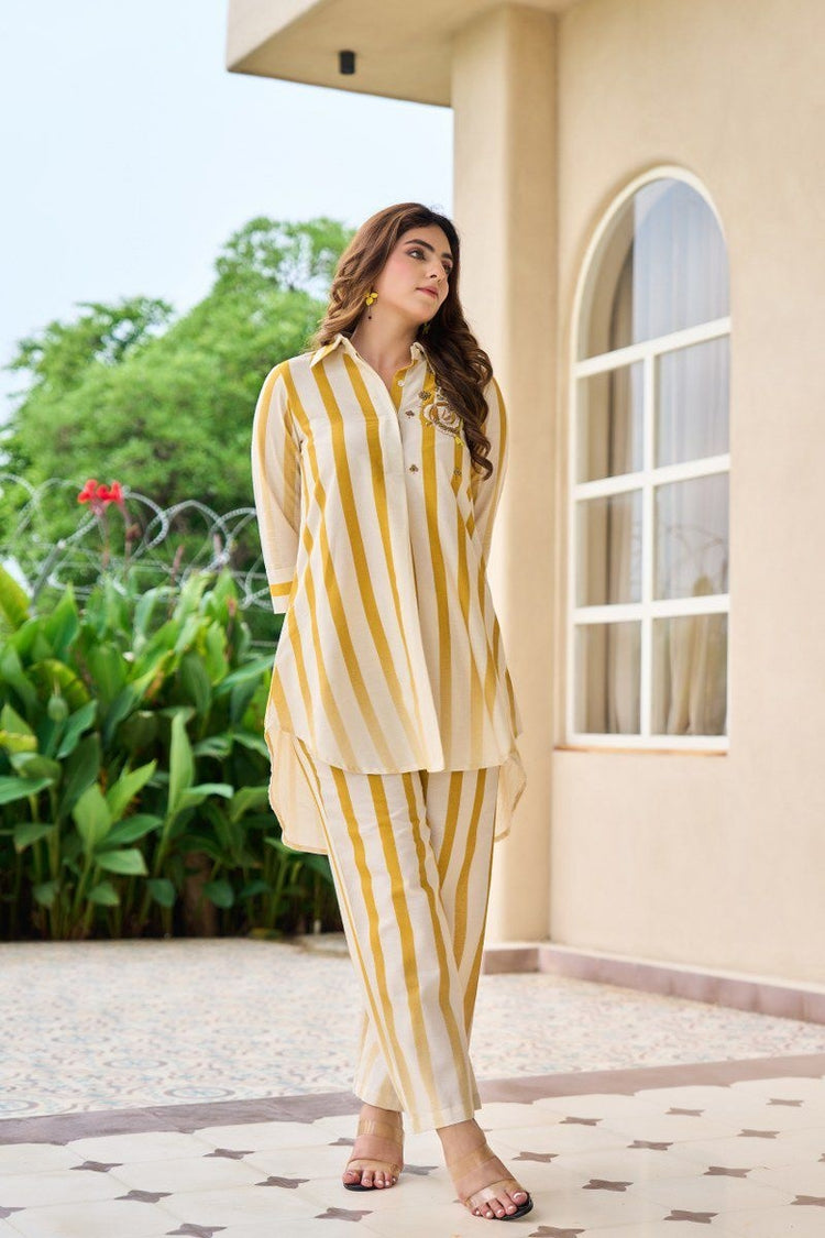 pure-cotton-flex-embroidered-high-low-pattern-striped-co-ord-set-mustard-4