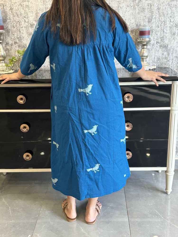 pure-cotton-hand-block-print-dress-with-both-side-pockets-blue-3