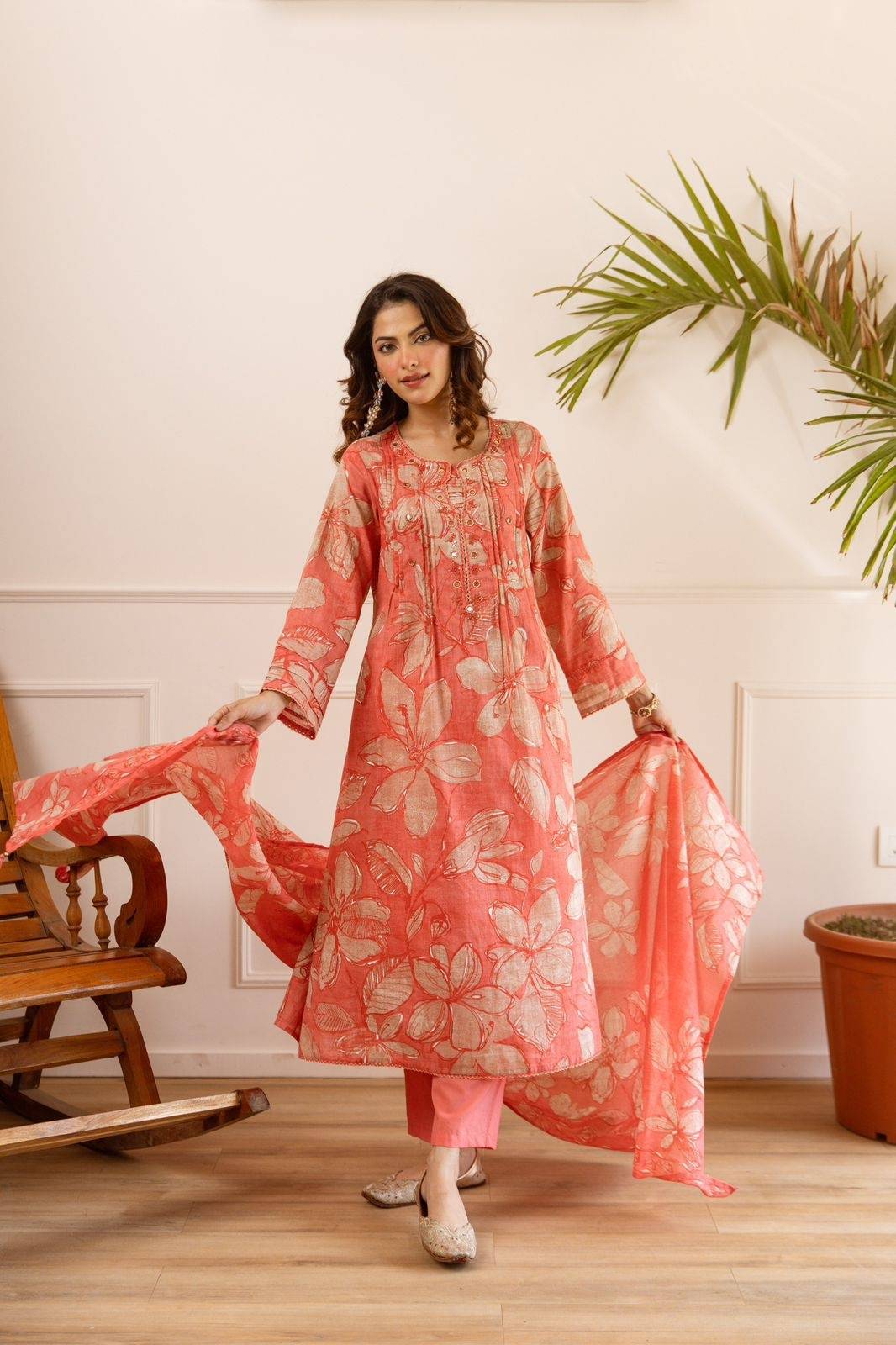 pure-cotton-hand-embroidered-a-line-suit-set-peach-1