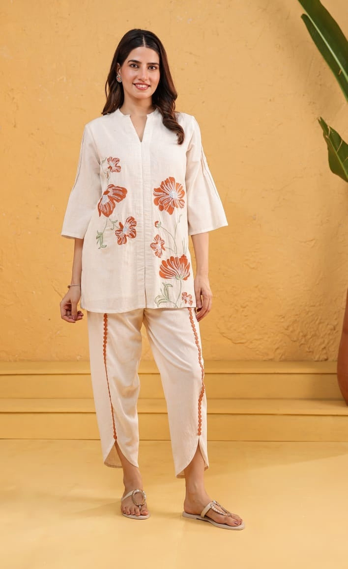 pure-cotton-handloom-embroidered-co-ord-set-dhoti-style-pants-beige-1