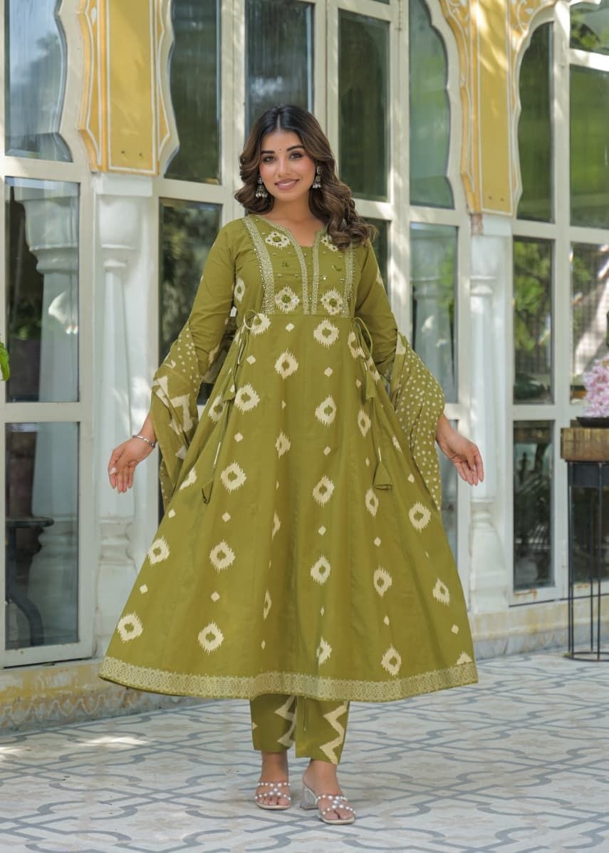 pure-cotton-ikkat-print-embroidered-anarkali-light-green-2