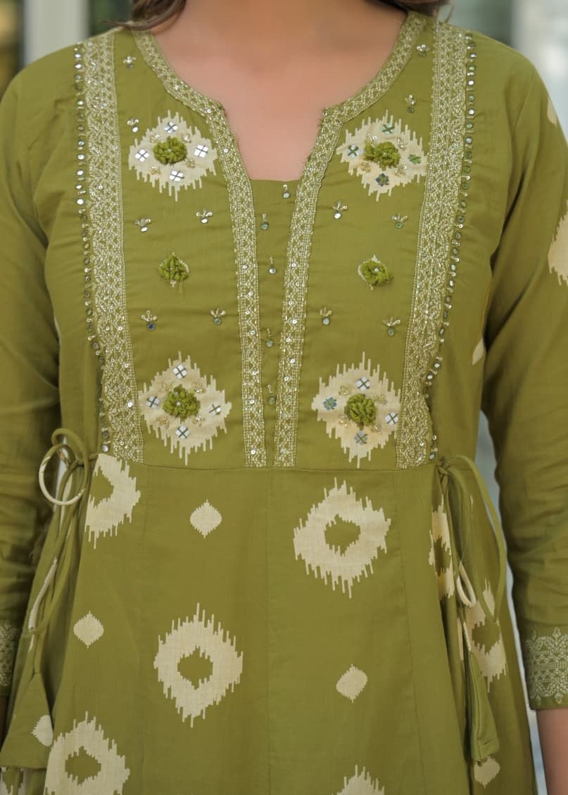 pure-cotton-ikkat-print-embroidered-anarkali-light-green-3