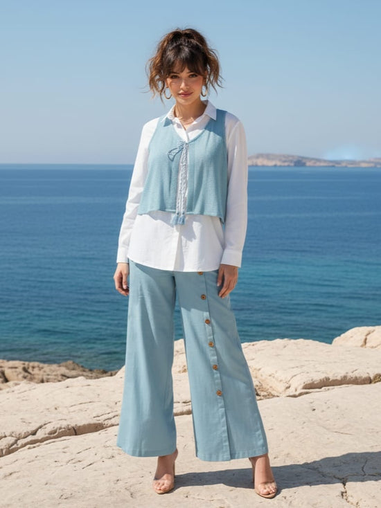 pure-cotton-jacket-style-co-ord-set-with-button-styling-on-pants-aqua-blue-1