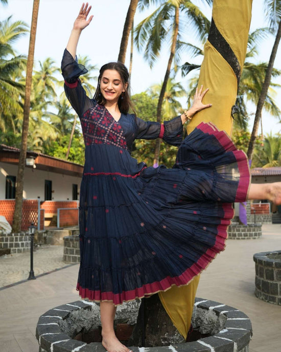 pure-cotton-jamdani-dress-with-both-side-pockets-navy-blue-1