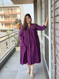 pure-cotton-jamdani-embroidered-dress-with-heavy-gathers-pockets-purple-1