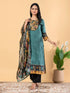 pure-cotton-kalamkari-print-straight-fit-suit-set-dark-green-1
