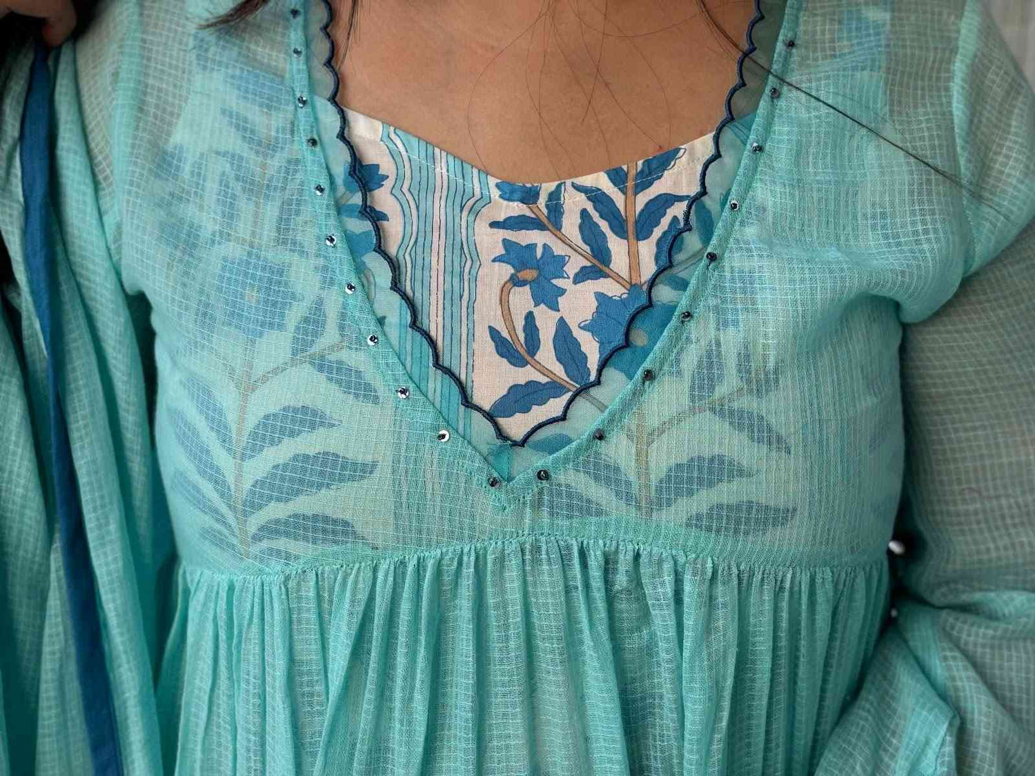 pure-cotton-kota-doria-a--line-suit-with-block-print-inner-paired-with-kota-doria-dupatta-sky-blue-2