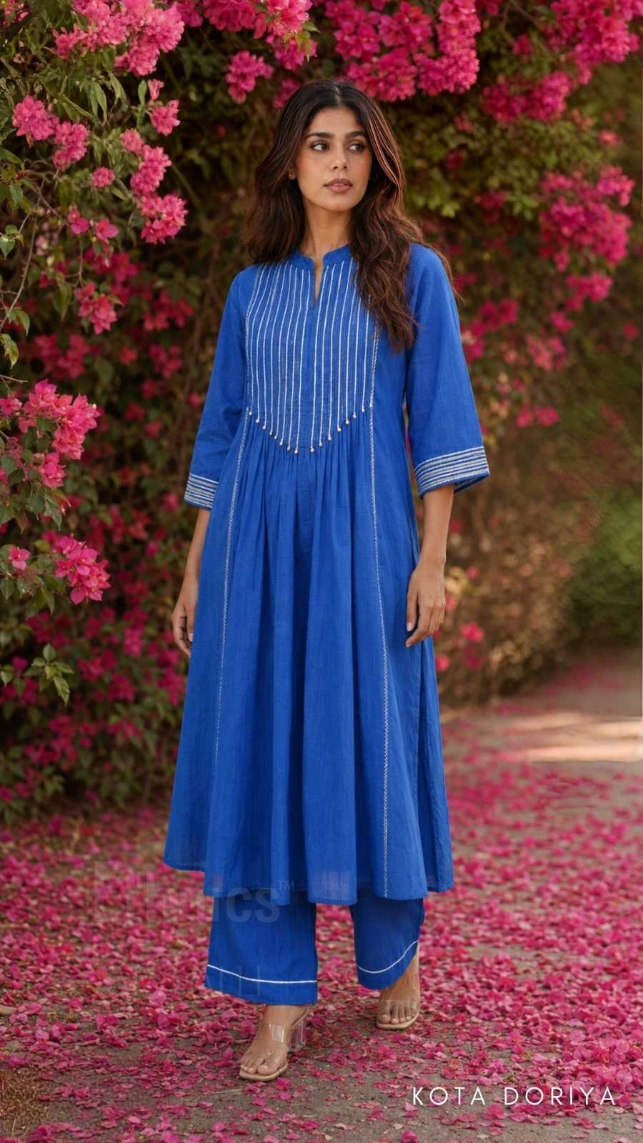 pure-cotton-kota-doria-gota-work-pant-set-with-pockets-dark-blue-1