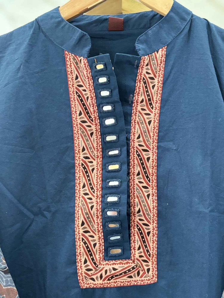 pure-cotton-mirror-work-ajrakh-print-short-kurta-blue-2
