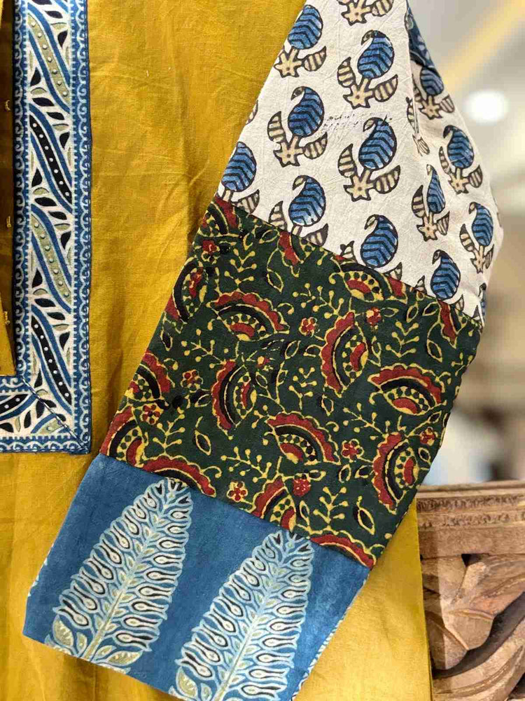 pure-cotton-mirror-work-ajrakh-print-short-kurta-mustard-3