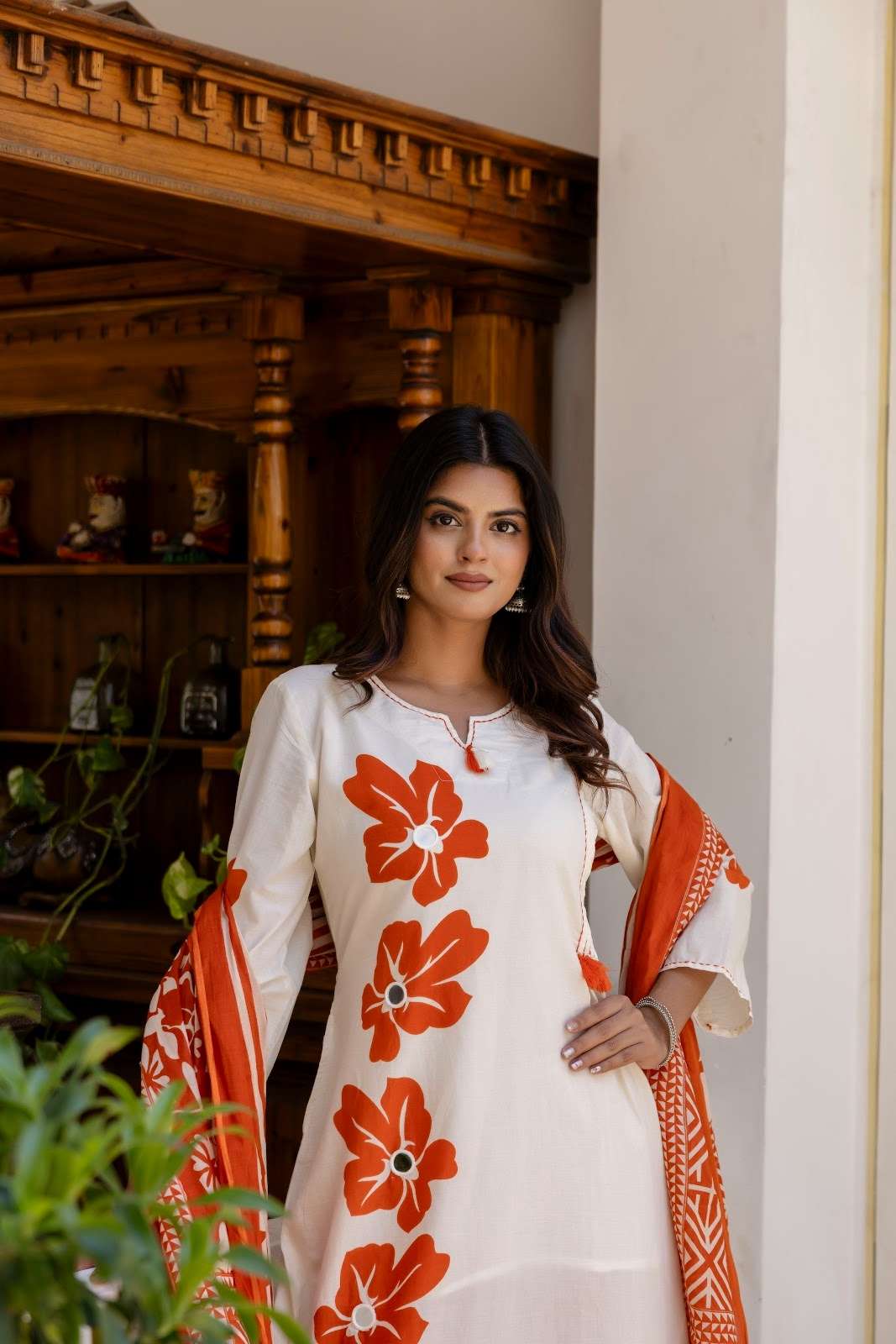 pure-cotton-mirror-work-suit-set-paired-with-striped-pants-dupatta-3