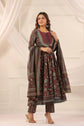 pure-cotton-panelled-embroidered-a-line-suit-set-with-front-back-gathered-brown-1