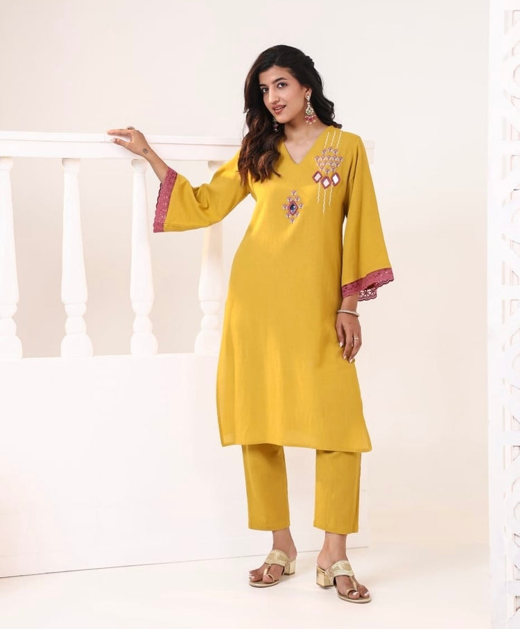pure-cotton-pant-set-with-real-mirror-embroidery-bell-sleeves-yellow-1