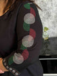 Pure Cotton Printed Pant Set in Black