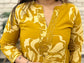 Pure Cotton Printed Pant Set in Mustard