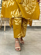 Pure Cotton Printed Pant Set in Mustard