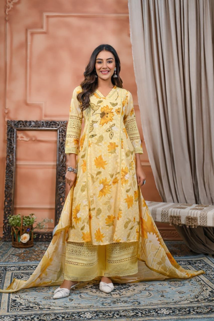 pure-cotton-schiffili-embroidered-a-line-suit-set-with-crochet-lace-detailing-yellow-3