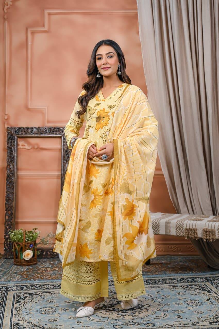 pure-cotton-schiffili-embroidered-a-line-suit-set-with-crochet-lace-detailing-yellow-5