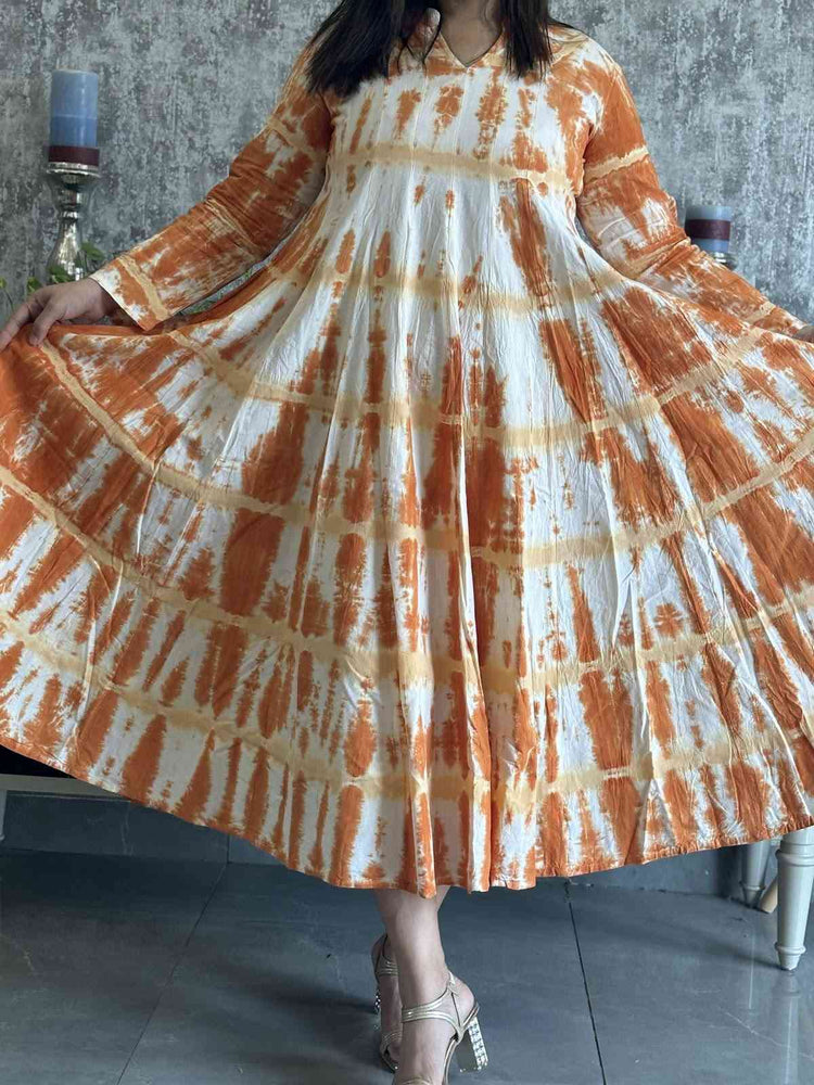 pure-cotton-shibori-print-anarkali-dress-with-side-pockets-rust-3