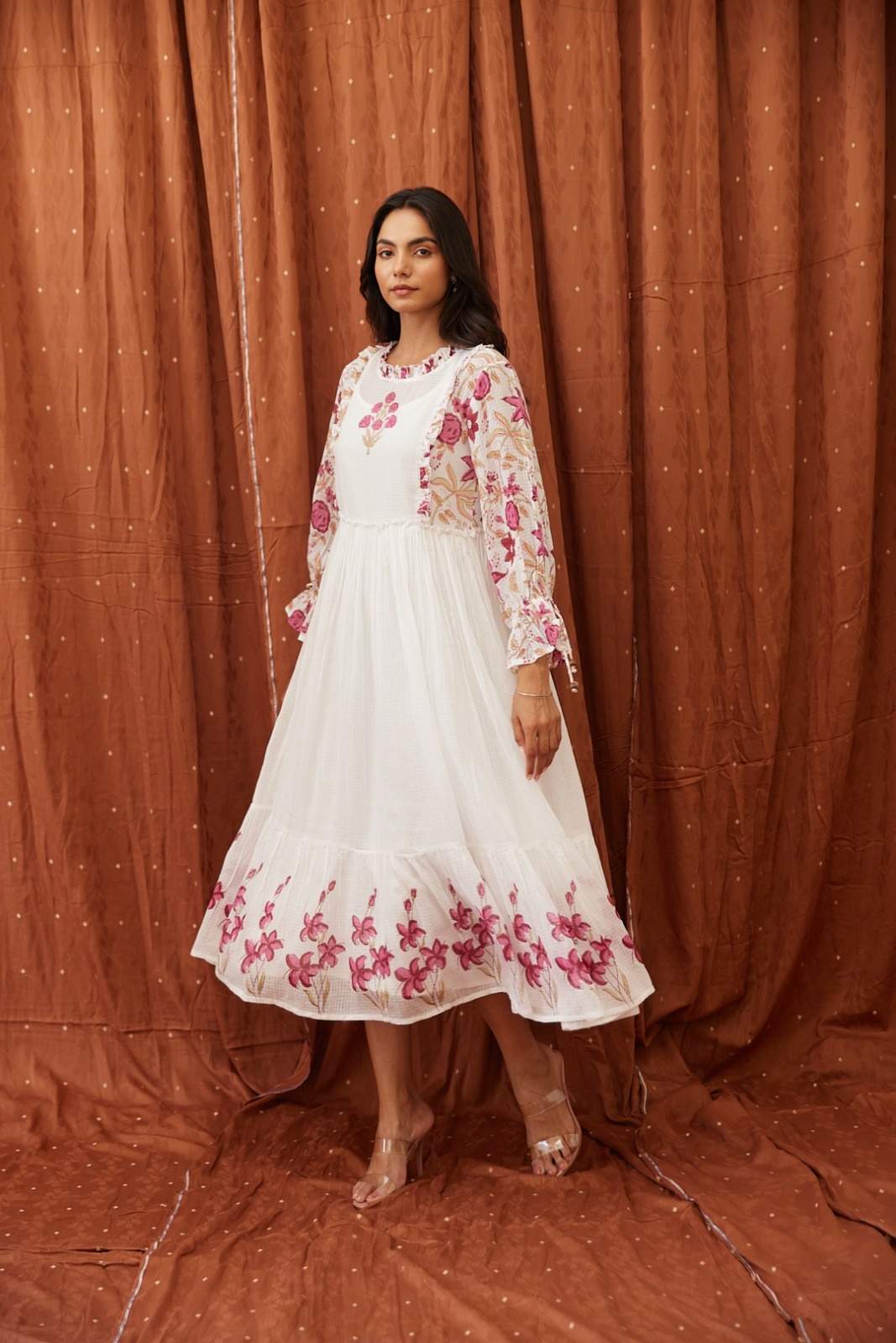 pure-cotton-soft-kota-check-hand-block-dress-with-inner-dark-pink-2