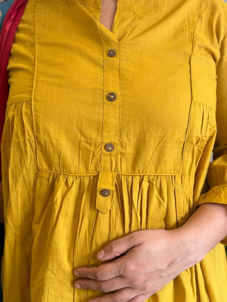 pure-cotton-suit-set-with-block-print-dupatta-pants-mustard-2