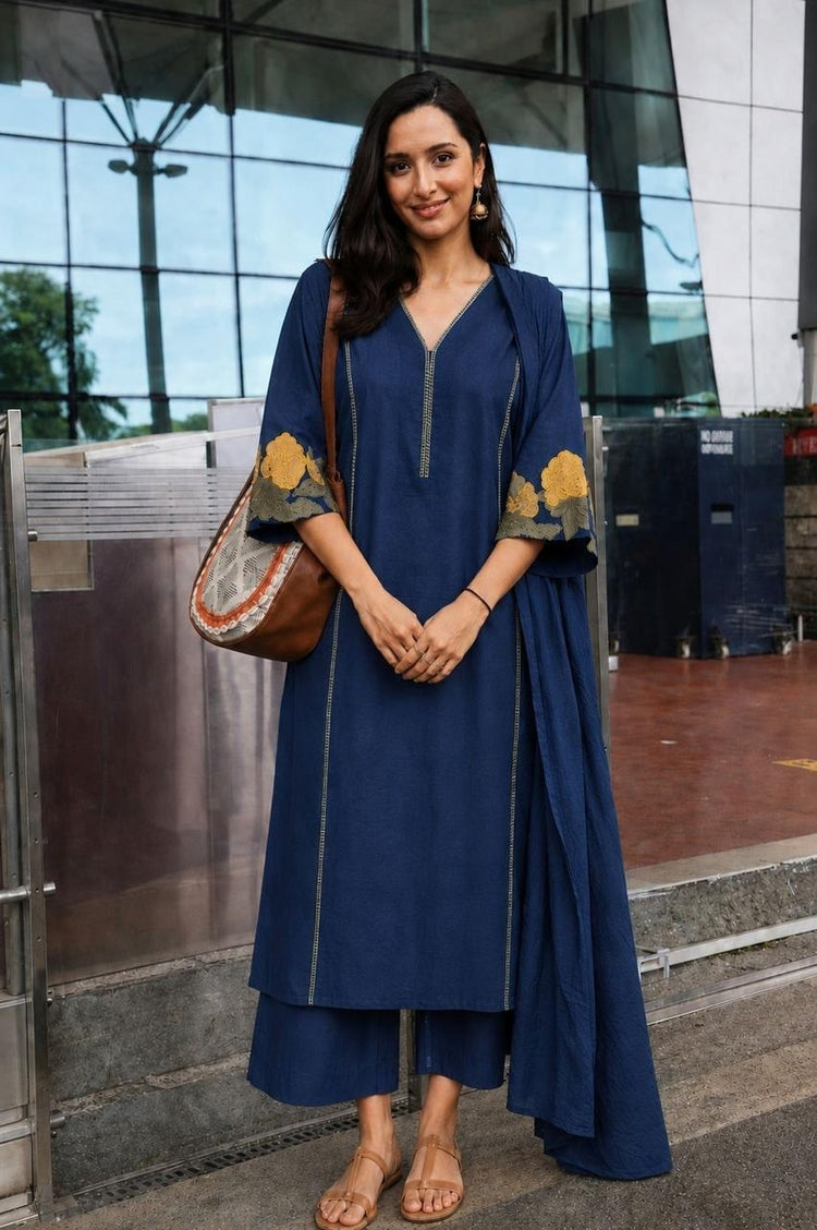 pure-cotton-suit-set-with-lace-detailing-applique-work-sleeves-dark-blue-1