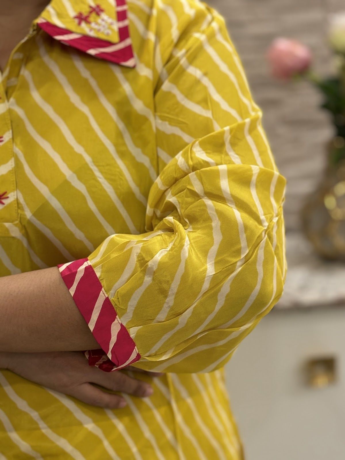 pure-crepe-leheriya-print-double-collar-co-ord-set-lemon-yellow-3